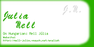 julia mell business card